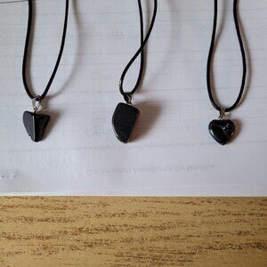 Triangle Gemstone, Black Gemtsone, and Black Heart Gemstone